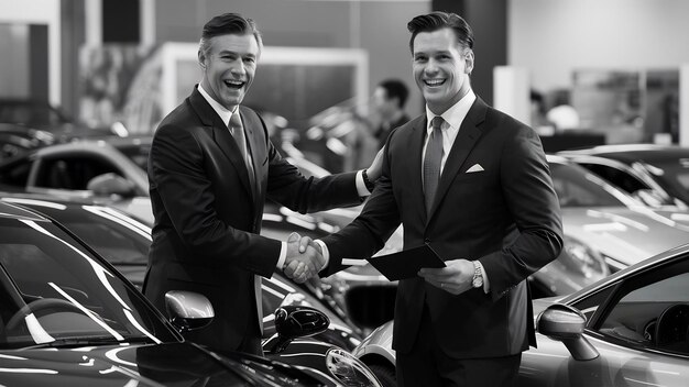 Фото handsome business man buying a car