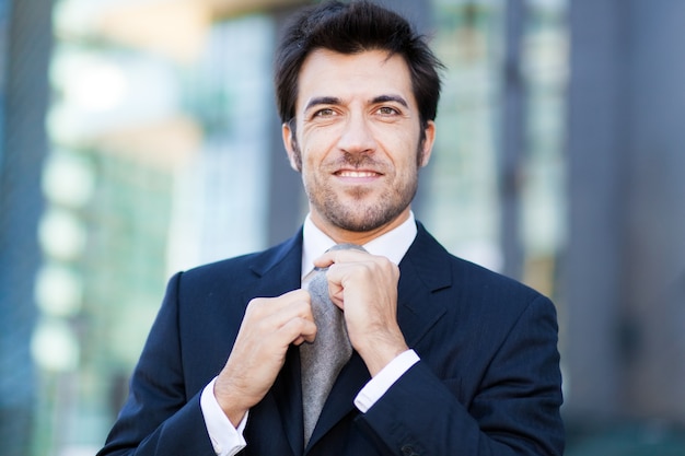 Handsome business man outdoor