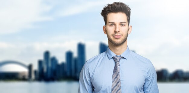 Handsome businessman outdoor