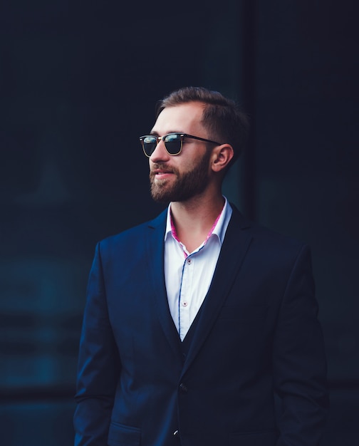 Handsome businessman in suit