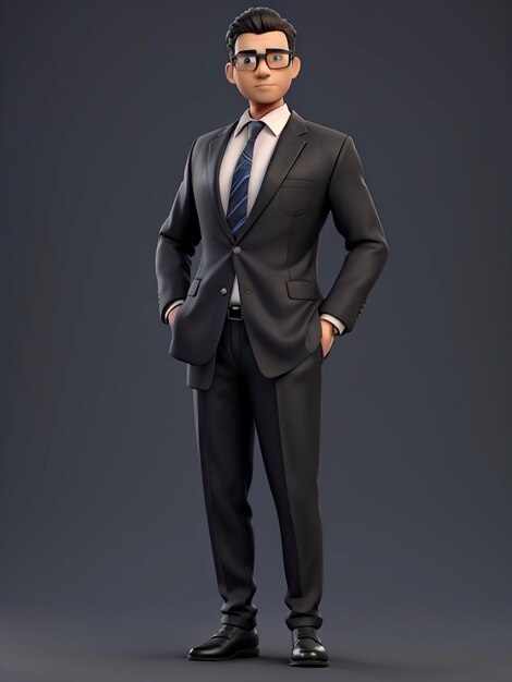 Photo handsome businessman in suit