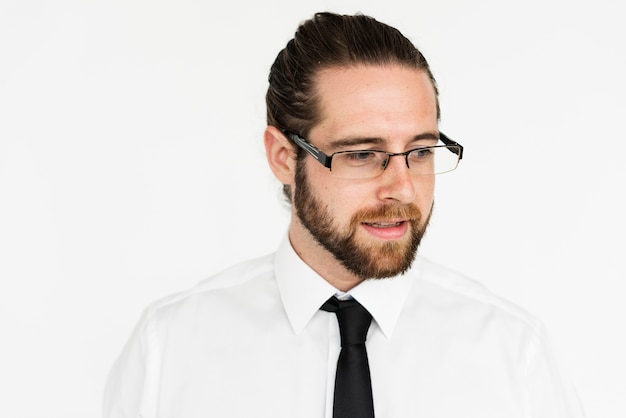 Handsome businessman with glasses