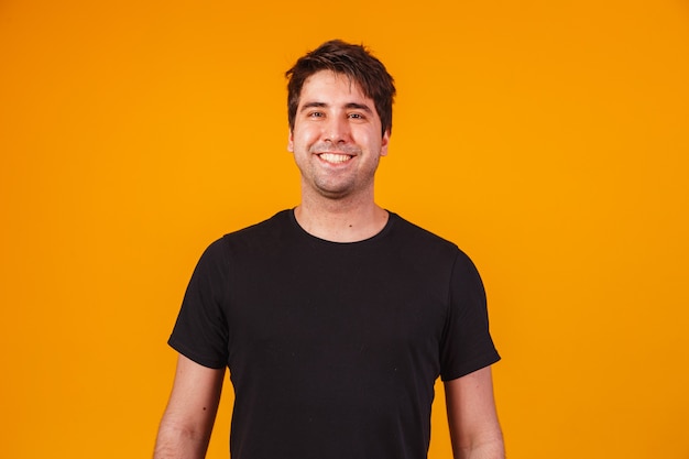 handsome and charming man smiling