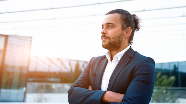 Handsome confidence hispanic businessman