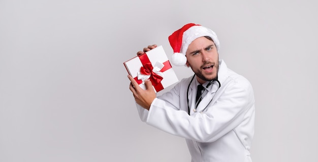 Handsome doctor   Santa Claus