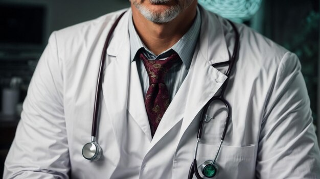 Handsome doctor with a good bedside manner listening to his patient