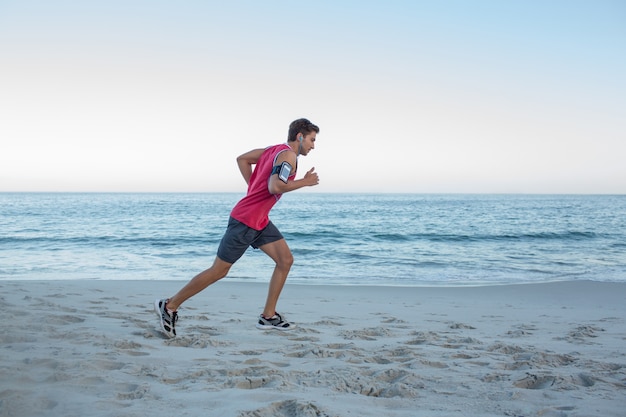 Handsome fit man running