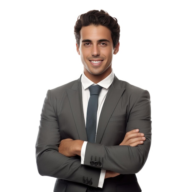 handsome hispanical businessman isolated