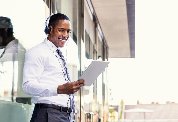 Handsome male african american business man CEO in a stylish corporate elegant suit