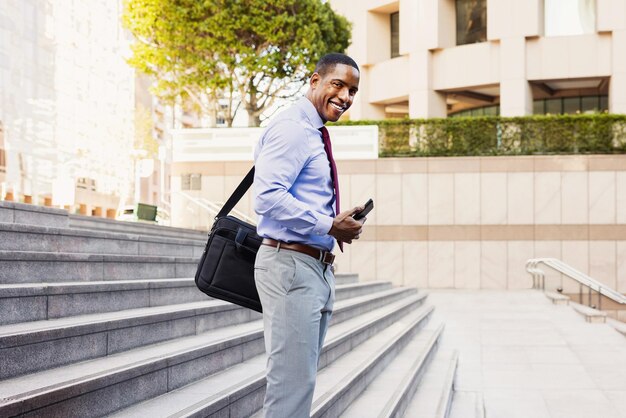 Handsome male african american business man CEO in a stylish corporate elegant suit