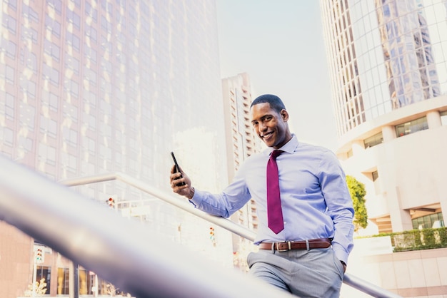 Handsome male african american business man CEO in a stylish corporate elegant suit