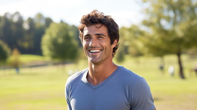 完璧にきれいな歯で微笑むハンサムな男性モデルの男性ストック写真歯科背景