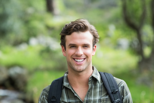 Handsome man smiling at the camera