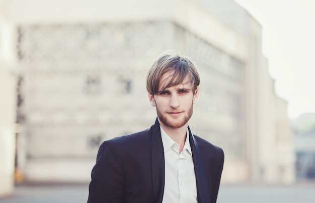 Handsome man in urban setting 