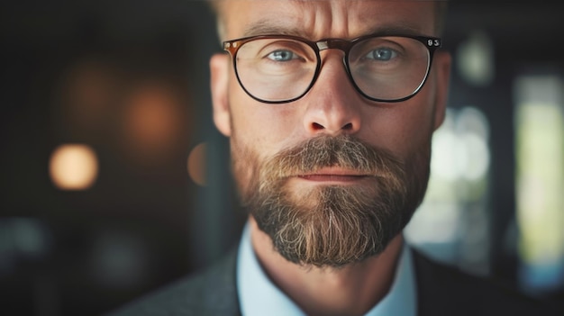 Handsome Man Wearing Glasses and a Business Suit Wereldboekdag.