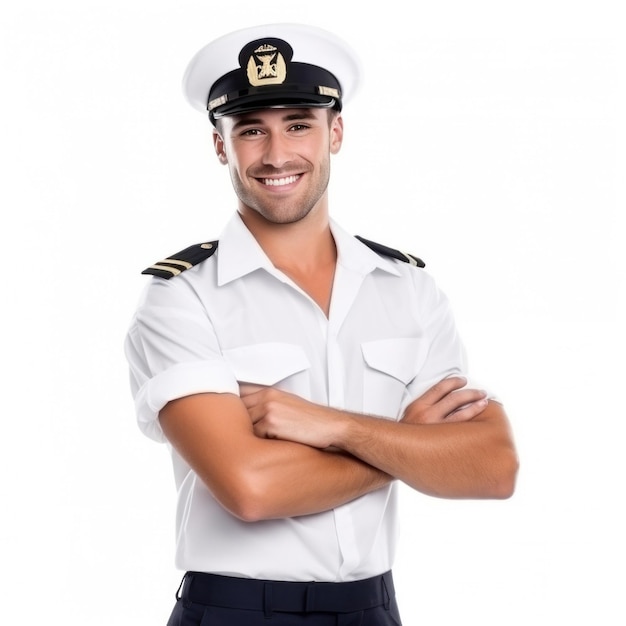 handsome seaman isolated