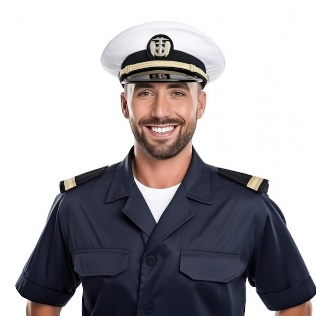 handsome seaman isolated