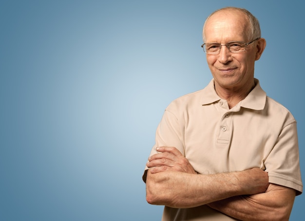 Handsome senior man standing