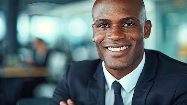 Foto il bel cameriere sorridente.