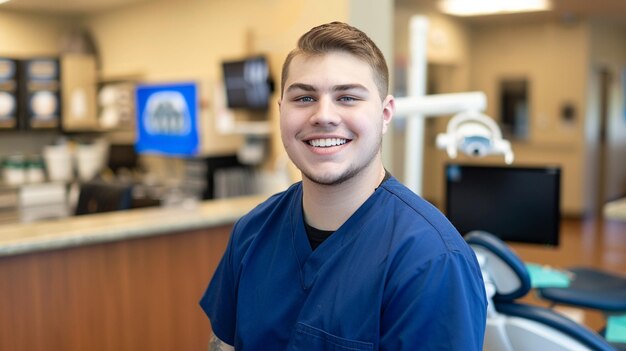 Handsome Smiling Dental Hygienist Headshot