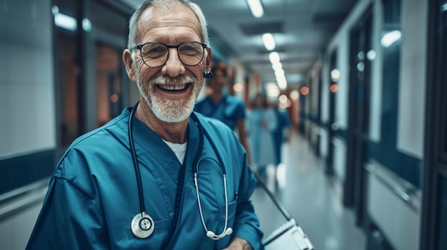 Handsome Smiling Neurosurgeon Headshot