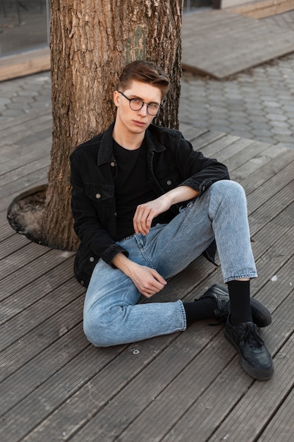 Handsome stylish english man with hairstyle