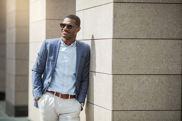 Handsome young African man outdoors