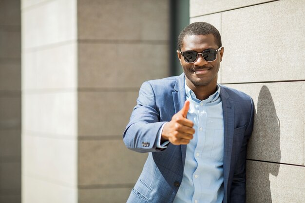 Handsome young African man outdoors