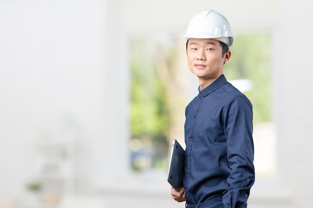 Handsome young asian man architect