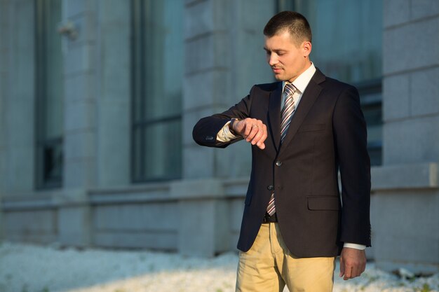 handsome young male in suit