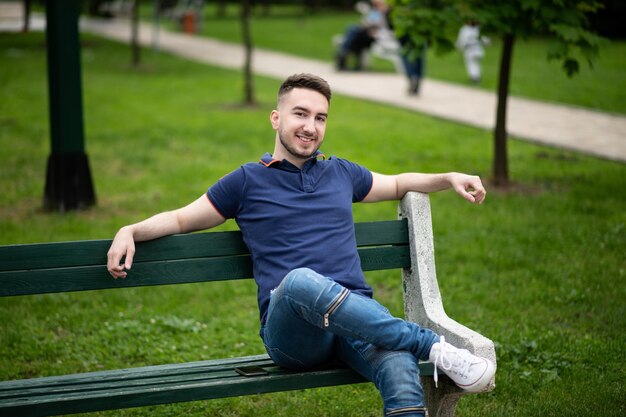 Handsome Young Man Looking at the Camera