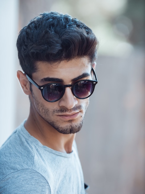 Handsome young man outdoors