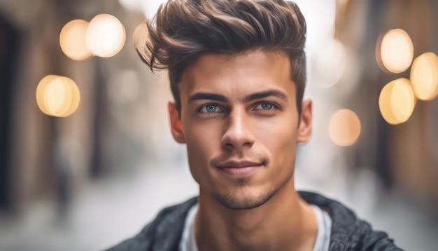 Handsome young man in urban setting