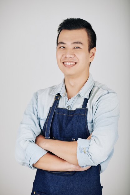 Handsome young Vietnamese waiter