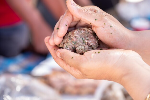 Foto handspring pra kofte zonder mensen