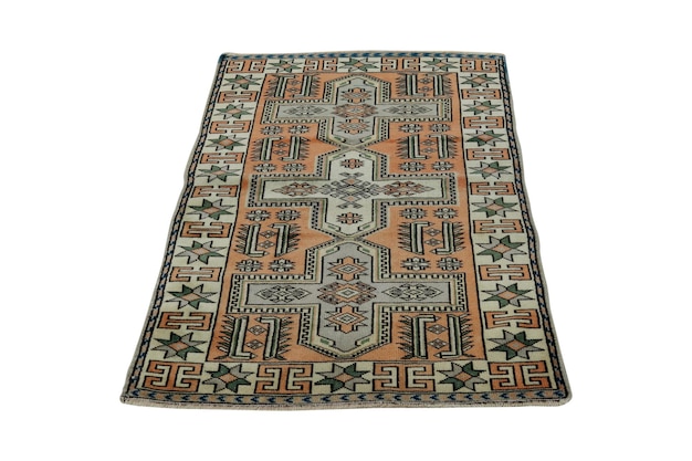 Handwoven decorative wool Turkish carpet