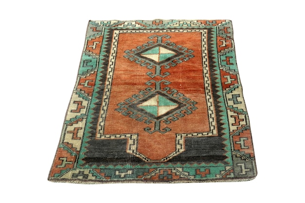 Handwoven decorative wool Turkish carpet