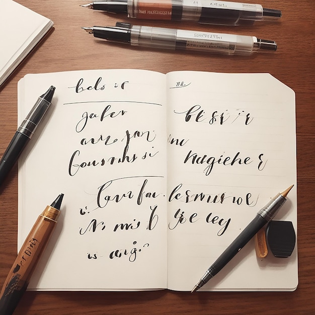 Photo handwritten and school fonts