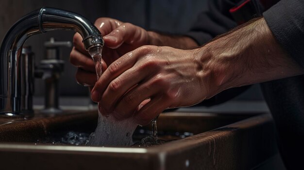 Handyman Fixing a Leaky Faucet