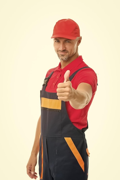 Handyman professional occupation Reputable master Easy and quick Handyman service Man helpful laborer Repair and renovation Guy worker uniform Builder regular worker Handyman services concept