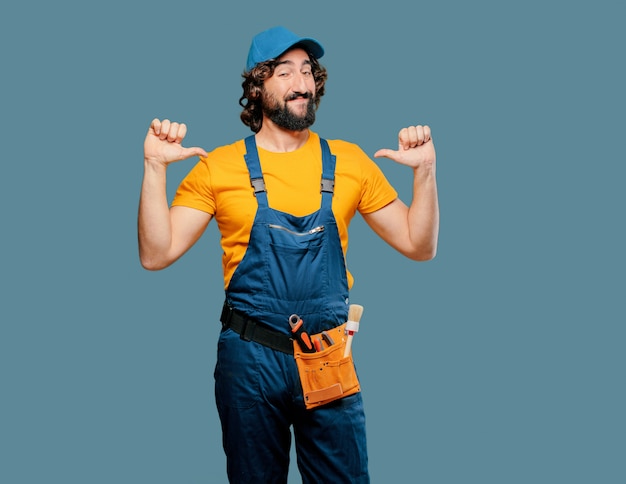 Handyman worker happy and proud