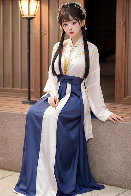 The hanfu dress of the korean hanfu dress