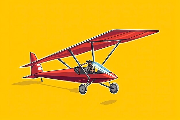 Hang Glider Illustration Transportation illustration Generative AI