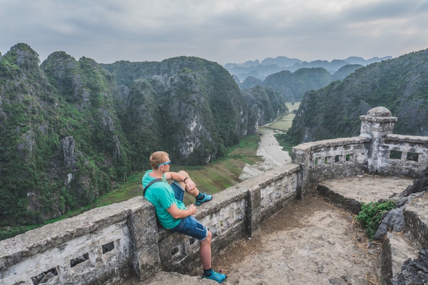 Hang Mua Rice Fields-landschap in Ninh Binh, Vietnam