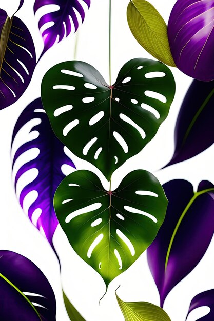 Hangende verdraaide wijnstok liana plant met hartvormige groene bruinachtige bladeren van paarse yam of gevleugelde yam