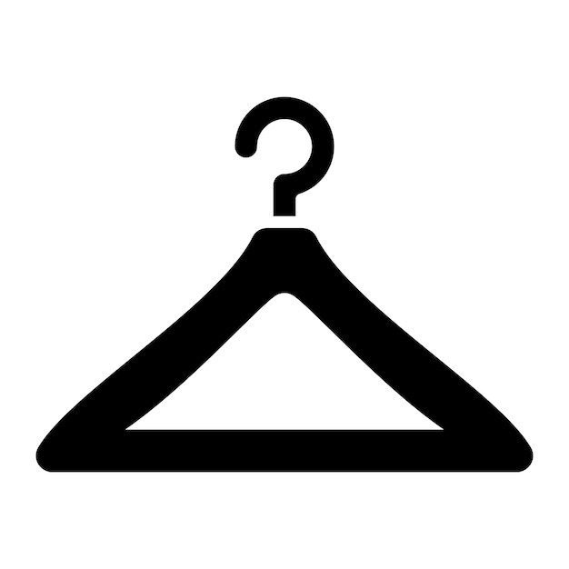 Hanger Glyph effen zwarte afbeelding
