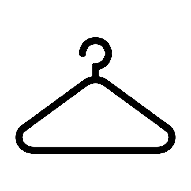 Hanger Glyph effen zwarte afbeelding