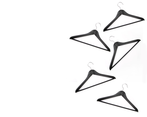 hangers for clothes on a white background