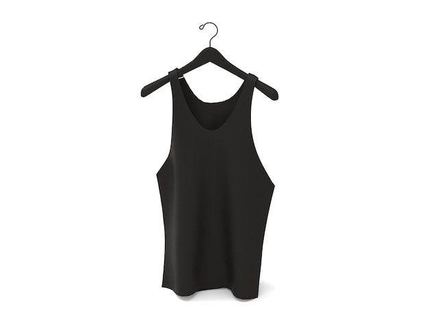 Hanging black tank top