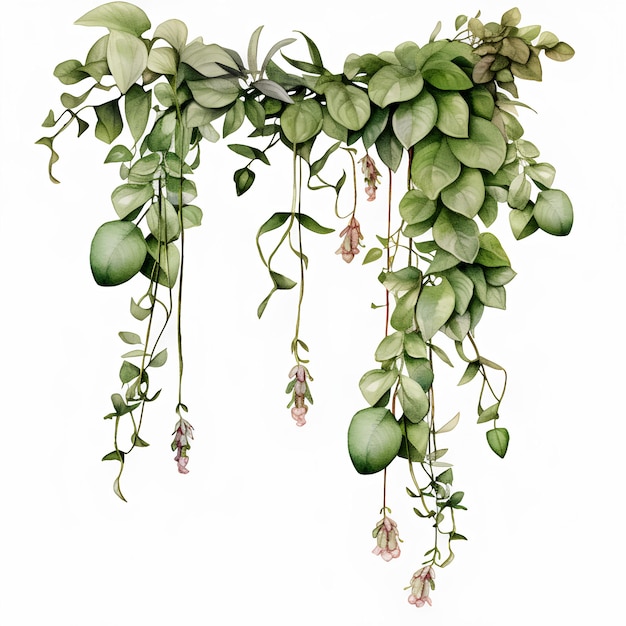 Hanging floral greenery clip art